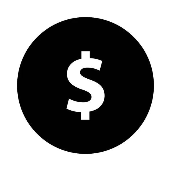 Δολάριο Και Κύκλος Διανυσματική Απεικόνιση — Διανυσματικό Αρχείο