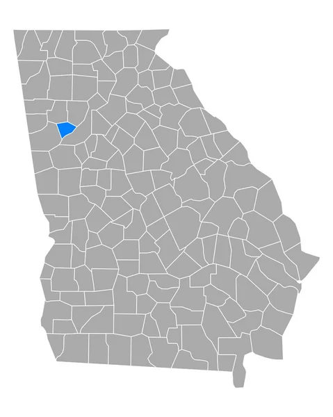 Mapa Douglas Geórgia — Vetor de Stock