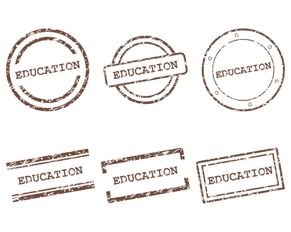 Selos Educação Como Ilustração Vetorial — Vetor de Stock