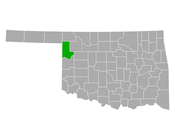 Karta Över Ellis Oklahoma — Stock vektor