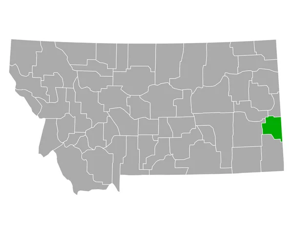 Kaart Van Fallon Montana — Stockvector