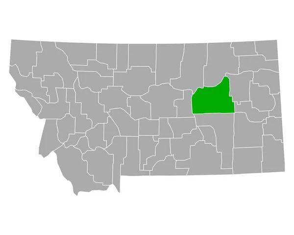 Montana Daki Garfield Haritası — Stok Vektör