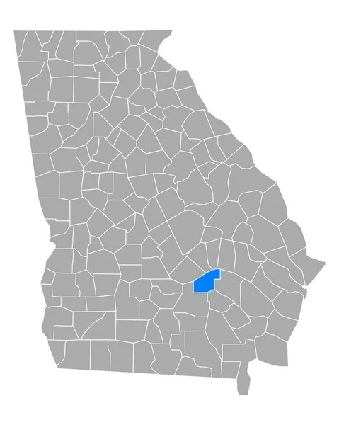 ジョージア州のジェフ デイヴィスの地図 — ストックベクタ