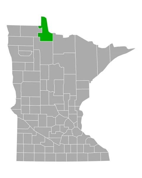 Mapa Lago Los Bosques Minnesota — Archivo Imágenes Vectoriales