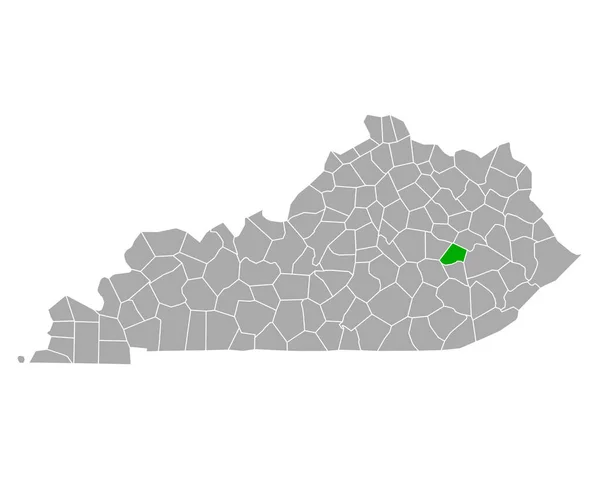 Mapa Lee Kentucky — Stockový vektor