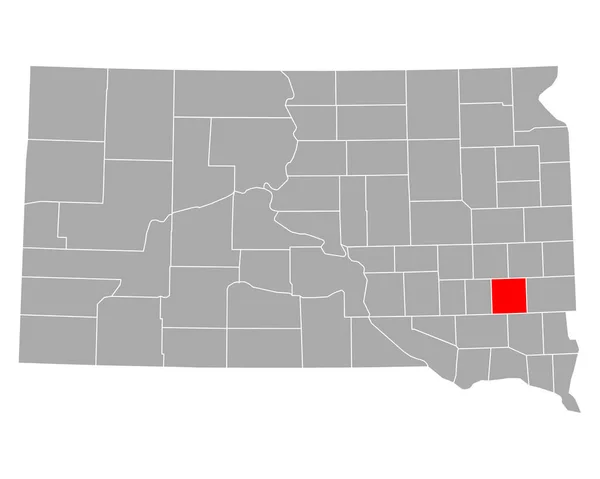 南达科他州Mccook地图 — 图库矢量图片