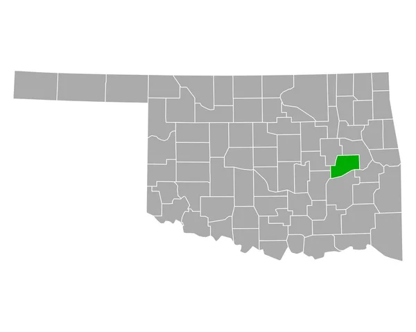 Mapa Mcintosh Oklahoma — Vector de stock