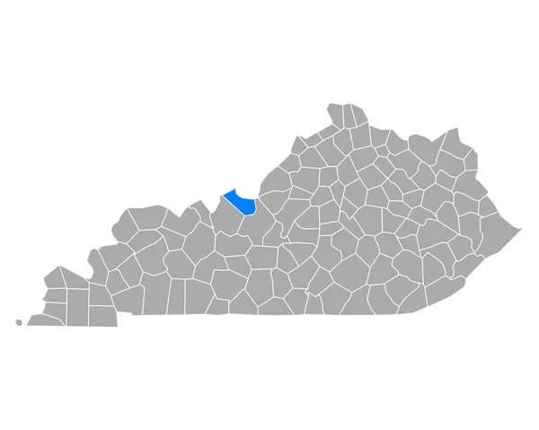 Mappa Meade Kentucky — Vettoriale Stock