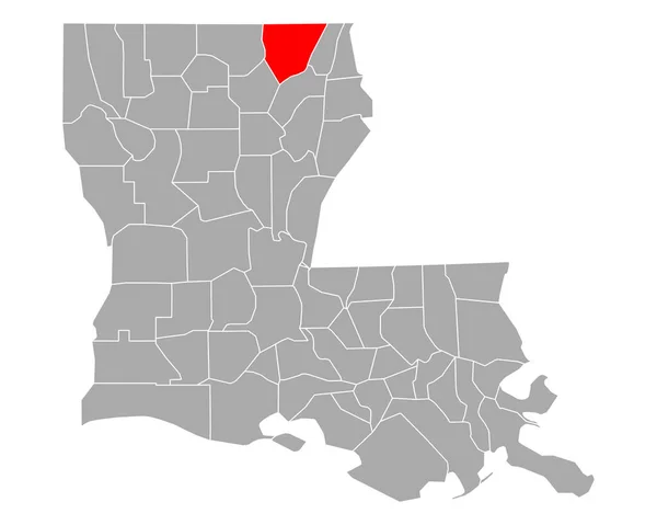 Mapa Morehouse Louisianě — Stockový vektor