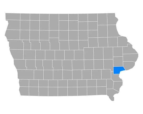 Kaart Van Muscatine Iowa — Stockvector