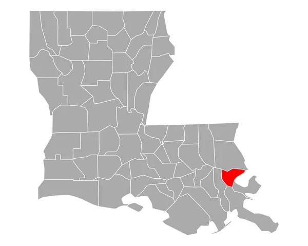 Carte Orléans Louisiane — Image vectorielle