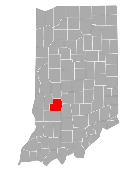 Mapa Owen Indiana — Vector de stock