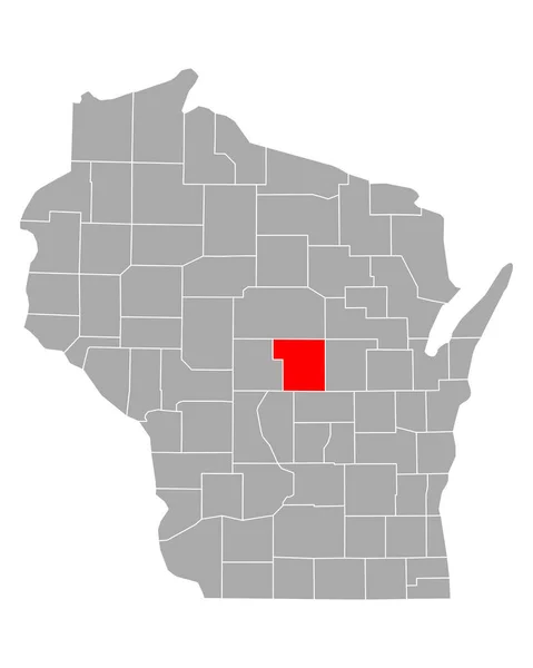 Kaart Van Portage Wisconsin — Stockvector