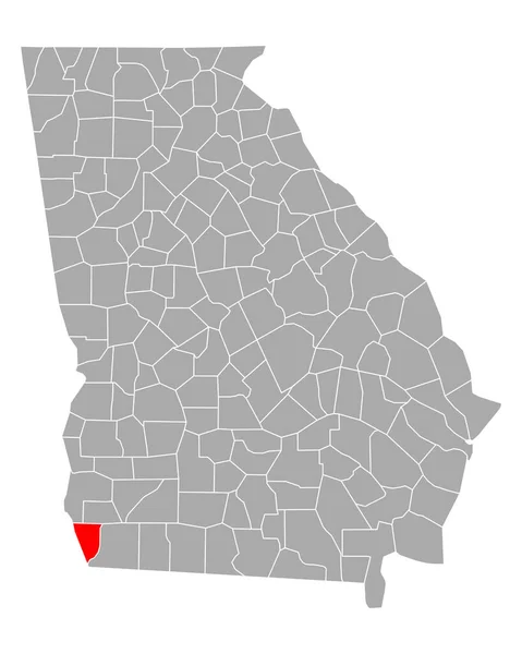 Kaart Van Seminole Georgië — Stockvector