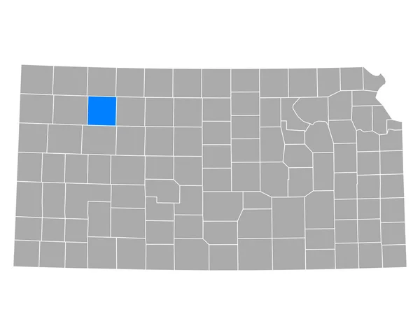 Karte Von Sheridan Kansas — Stockvektor
