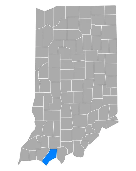 Karte Von Spencer Indiana — Stockvektor