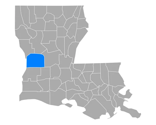 路易斯安那州弗农地图 — 图库矢量图片