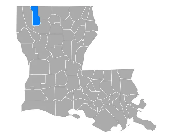 ルイジアナ州のウェブスター地図 — ストックベクタ