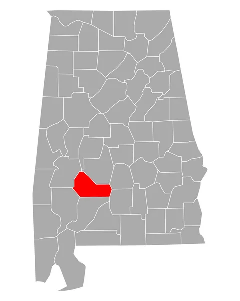 Alabama Daki Wilcox Haritası — Stok Vektör