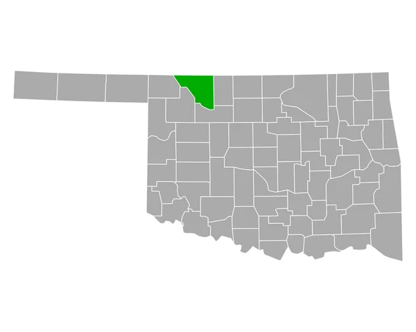 Kaart Van Hout Oklahoma — Stockvector