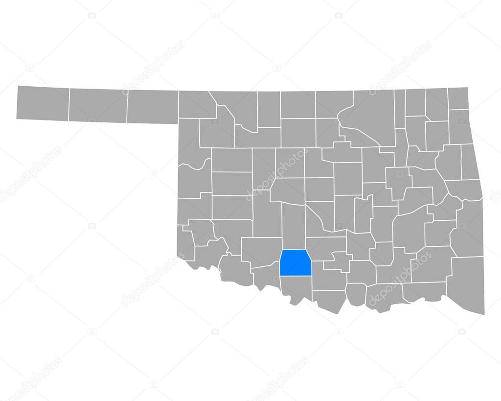 Map of Stephens in Oklahoma