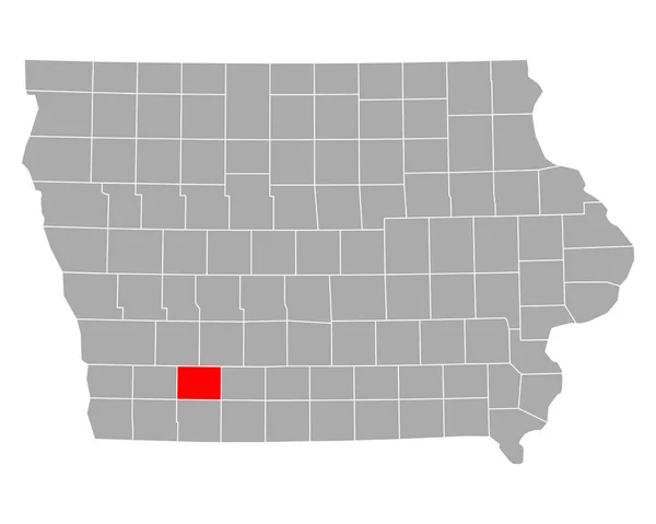 Karte Von Adams Iowa — Stockvektor