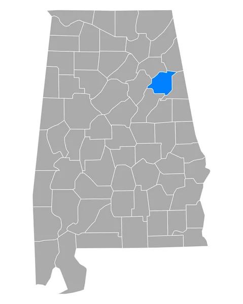 Mapa Calhoun Alabama — Wektor stockowy