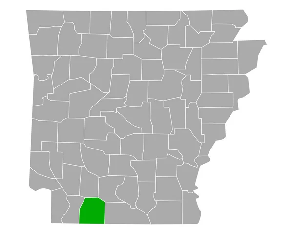Arkansas Taki Columbia Haritası — Stok Vektör