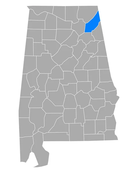 Mapa Dekalb Alabama —  Vetores de Stock