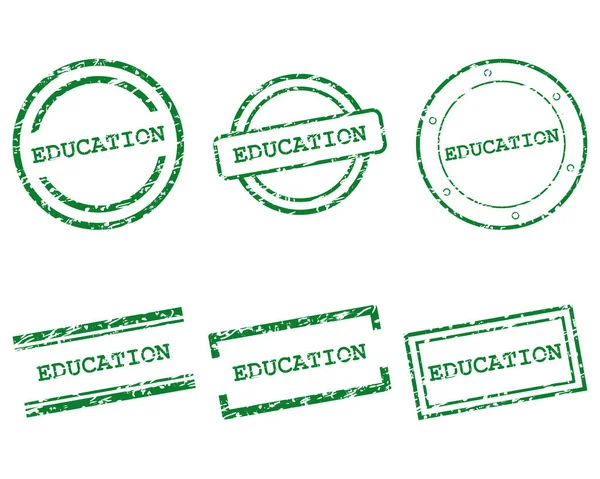 Selos Educação Como Ilustração Vetorial — Vetor de Stock