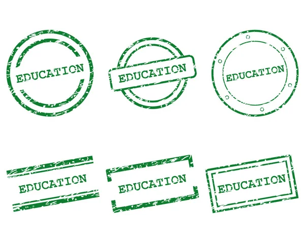 Sellos Educación Como Ilustración Vectorial — Vector de stock