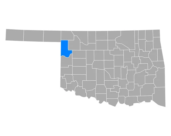 Mapa Ellis Oklahomě — Stockový vektor