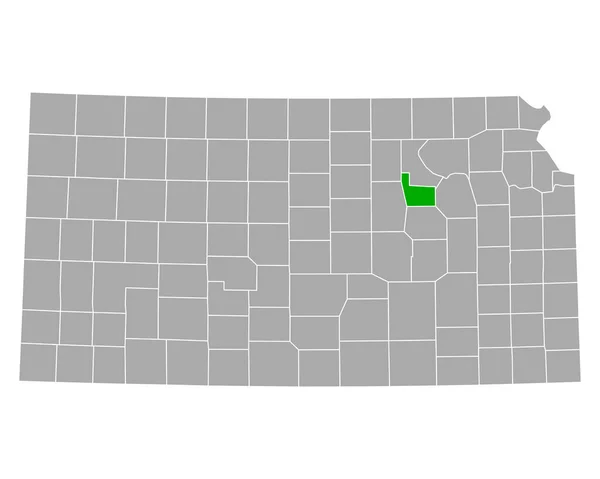 カンザス州地図 — ストックベクタ