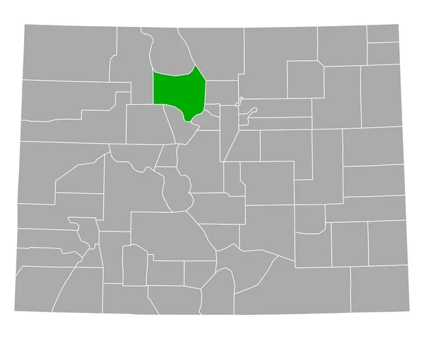 Mapa Grand Colorado — Vector de stock