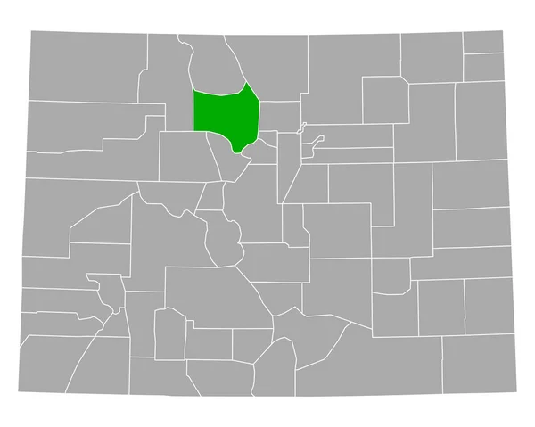 コロラド州の大地図 — ストックベクタ