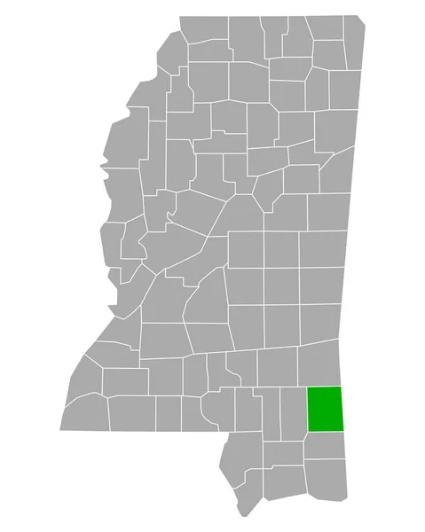 Mapa Graficos Mississippi — Vetor de Stock