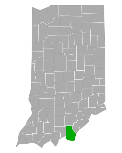 Mapa Harrisona Indiana — Wektor stockowy