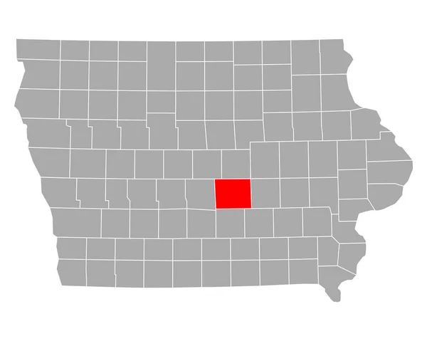 Jasper Iowa Haritası — Stok Vektör