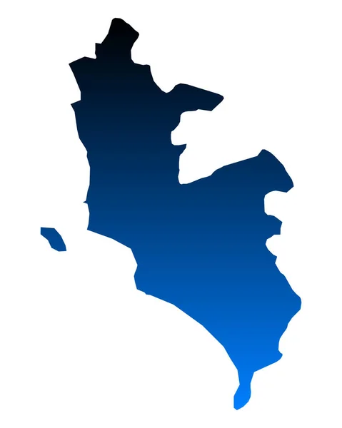 Mapa Lima Metropolitana — Vector de stock