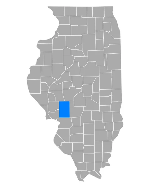 Mapa Macoupin Illinois — Archivo Imágenes Vectoriales