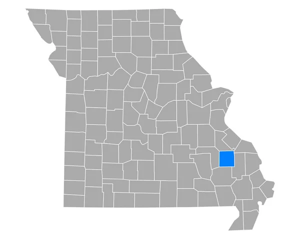 Carte Madison Dans Missouri — Image vectorielle