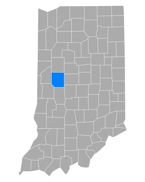 Map Montgomery Indiana — Stock Vector