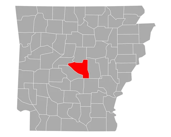 アーカンソー州のプラスキ地図 — ストックベクタ