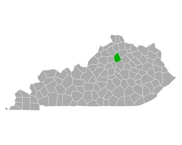 Mapa Scott Kentucky — Vetor de Stock