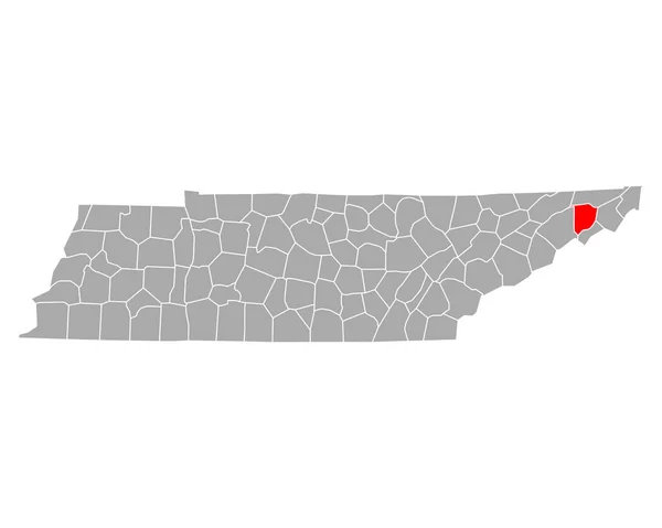 Mapa Washington Tennessee — Archivo Imágenes Vectoriales