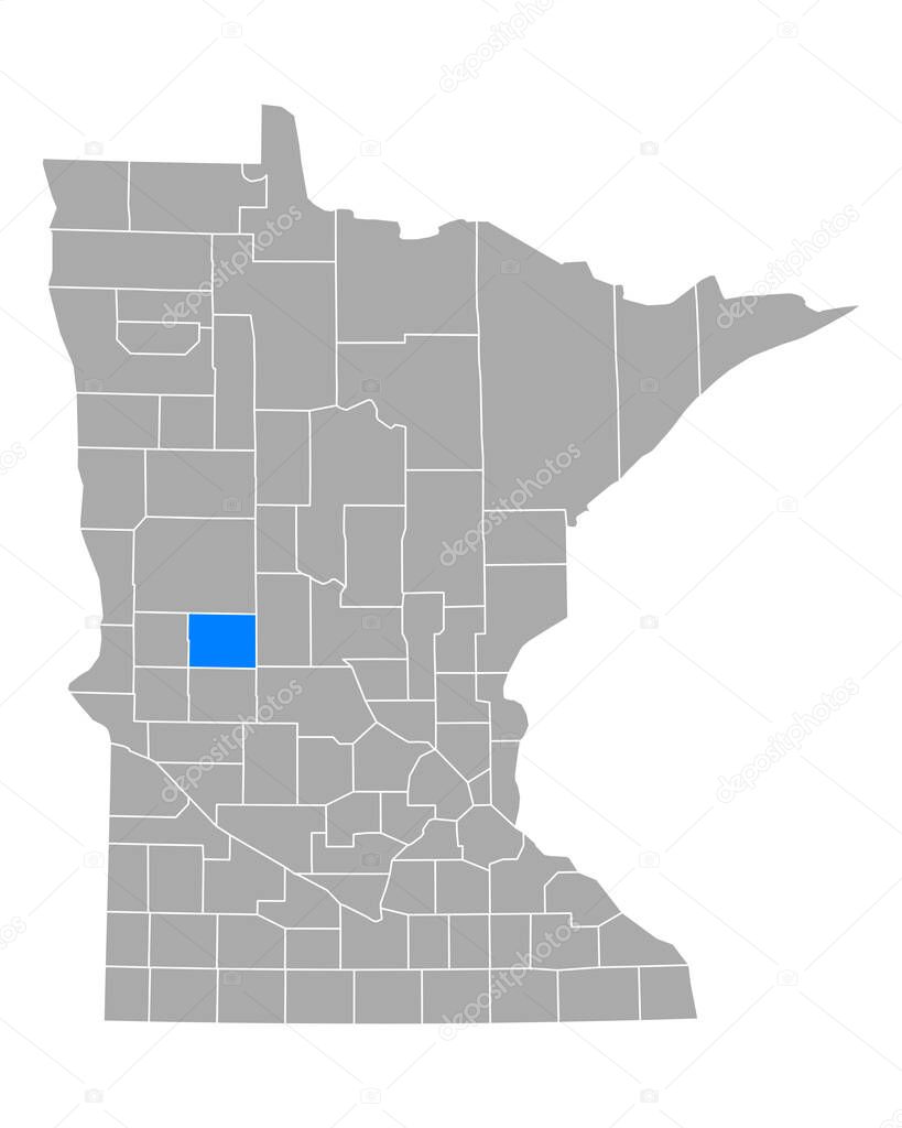 Map of Douglas in Minnesota