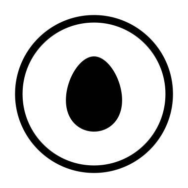 Vektör illüstrasyonu olarak yumurta ve daire