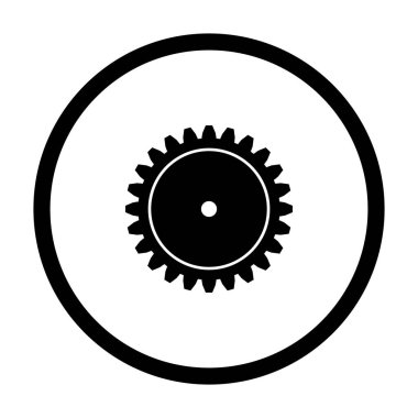 Vektör illüstrasyonu olarak vites ve daire