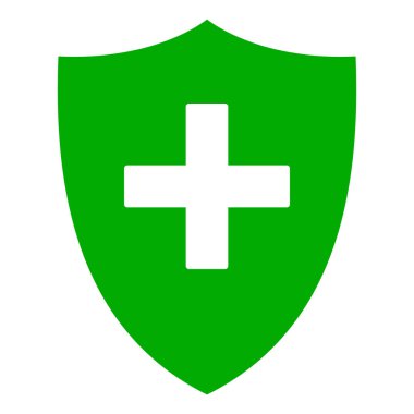 Artı ve kalkan vektör çizimi olarak