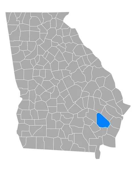 ジョージア州のウェイン地図 — ストックベクタ